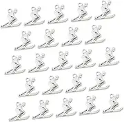 OATIPHO Ski Charms for Jewelry Making Creative Design Charms Set 20pcs for DIY