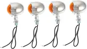 4pcs Universal Motorcycle Turn Signals Retro Metal Blinker Indicators Easy Install 12v Motorcycle Accessories