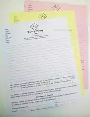 Printed Carbonless Forms 3-Part 250 sets Custom 8.5" x 11" NCR business proposal