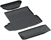 Compatible With Tesla Mode S 2021-2024 TPE Floor Mats and Cargo Liners, All Weather WP Anti-Slip Floor Mat Front Rear Cargo Mat(3PCS Trunk Mats)