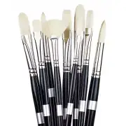 Trekell Hog Bristle Long Handle Artist Brushes for Oil Painting