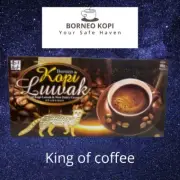 2 Pack Borneo Kopi LUWAK Instant 6 Sachets X 2 Pack 40gm CIVET BORNEO COFFEE