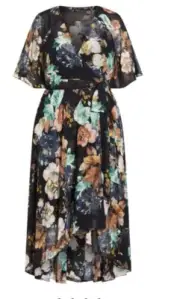 City Chic Xs Wrap Dress Epic Fluer plus size 14/16