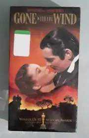 clark gable GONE WITH THE WIND vivien leigh VHS VIDEOTAPE NEW corner dings