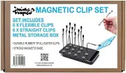 ICKYSTICKY Magnetic Clip Set Spray Paint Clamps,Airbrush Holder Clamp,Model Making Tool,Painting Stand Base & 12 Pcs Alligator Clip Holder Stand for Hobby Modeling DIY Memo, Photo, Card
