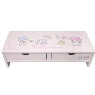 ♥小公主日本精品♥ HelloKitty 白色日本電腦架KITTY 螢幕桌上置物櫃 收納架抽屜式萬用架~8