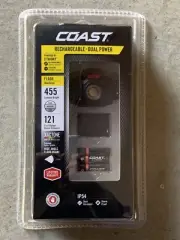 COAST FL60R Rechargeable Dual Power 455 Lumen 121 Foot Range Beem