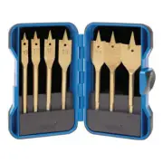 Draper Tools Titanium Nitride Coated Flat Wood Bit Set, 7 Pce