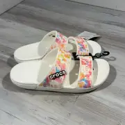 CROCS Womens Sz 10 Mens 8 Out Of This World Slide Sandals Iconic Comfort Tie Dye
