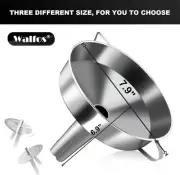 Walfos Extra Large Stainless Steel Funnel with Venting Slot, Kitchen Funnel with