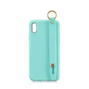 2 Pcs Shockproof Solid Tpu Protective Shell With Wristband For Iphone Xs Max