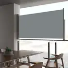Outdoor Patio Retractable Side Awning Sun Blinds Privacy Screen 80x300cm Grey
