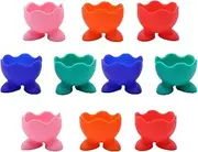 DOITOOL Egg Holder Cup 10pcs Silicone Egg Egg Cup Holder Silicone Egg Holder Egg Serving Cup Cup Holders Sets Easter Egg Holder
