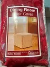 Dining Chair Cover, Homestyle Brand, Jacquard Fabric in Red