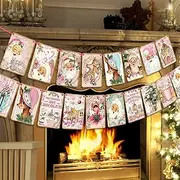 Christmas Decorations Vintage Pink Christmas Banner