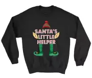 Kids CHRISTMAS Jumper Santas Little Helper Funny Boys Girls Sweater Xmas Gift