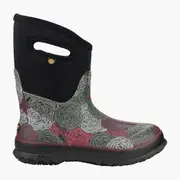 BOGS Classic Rosey Mid Rose Pattern - Size 8