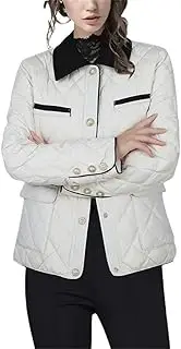 [Generic] Women' Jacket Slim Short Shirt Collar Puffer Coat Warm Lightweight Outwear Jackets