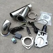 Downpipe for 2.5" Electric Exhaust Catback Downpipe Cutout E-Cut out Valve Kit Switch Control