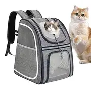 Cat Carrier Backpack - Soft Cat Carrier Foldable Puppy Backpack - Dog Travel Pouch Comfortable Pet Carrying Bag for Travel Shopping Long Trips