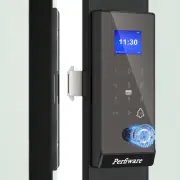 Framed Sliding Glass Door LockPerfiware LG2375 Smart Sliding Door Locks Finge...