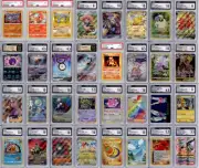 Pokemon Graded Card Lot of 32 Modern Vintage Holo Alt Art Full Art Grades 10-5.5