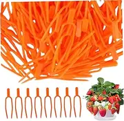 Plant Fixing Clip 100Pcs Reusable Plant Pin Farming Gardening Planting Fork Portable Plant Support Clips for Strawberry Stolon Watermelon Plant Support Clips