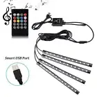 4x RGB Motorcycle ATV 36 LED Neon Under Glow Accent Light Strip Music Control