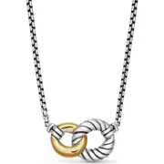 David Yurman Belmont® Curb Link Necklace in Two Tone at Nordstrom, Size 17 In