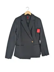 NWT Spanx Perfect Ponte Asymmetrical Tailored Blazer in Classic Black Size...