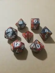Polyhedral Gaming 7Pc Dice Set Bronze/Black; DnD, Roleplaying, FREE SHIPPING