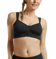 Carefix Anna Post-Op Bra (Zipper Front Closure, Back Adj Straps) - Black