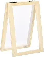 sourcing map Paper Making Screen Wooden Paper Making Mould 7.1x4.9 Inch Papermaking Frame Kit Double Layer for DIY Paper Craft Making Cards, Bookmarks