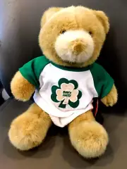 BABW "Beary Lucky" Plush Bear, 13" Seated, for St. Patricks Day, Irish Shamrock