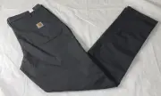 New Carhart 74533-33 Men's 40x30 Grey Lightweight Boomponent Work Pant NWT J112