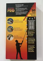 Pro No Ladder Rapid Release 50 Holiday Lights Gutter Clips, Christmas NEW