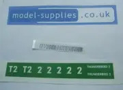 Dinky 101 Thunderbird 2 Paper Transfer Sticker with Chrome Strip for Engine Unit