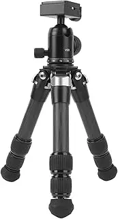 Carbon Fiber Travel Tripod, Foldable Camera Tripod with 360 Rgees Ball Head, Adjustable Angle, for Camera Phone