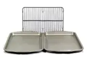 Circulon 3 Piece Bakeware Set Cookie Pans & Cooling Rack Nonstick