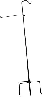 MOBUTOFU Shepherd Hook Garden Flagpole Inserting Hook Rust-Resistant Iron Ground Hanging Hook for Garden Decor