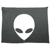 Alien Head White - Funny Novelty Soft Sport Microfiber Towel