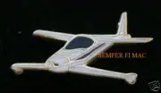 RUTAN QUICKIE AIRCRAFT LAPEL HAT PIN UP HOME BUILT PILOT CREW SOLO GIFT WING WOW
