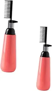 Generic 2pcs Hair Color Bottle Hair Dye Bottle Applicator Face Foam Bottle Brush Spray Hair Dye Shampoo Hair Root Applicator Bottle with Comb Cap Hair Comb Salon Hair Dye Bottle Plastic