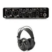 Behringer U-Phoria UMC204HD USB Audio Interface and Headphones