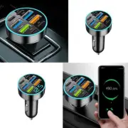 4 Port USB Super Fast Car Charger Adapter For iPhone Cell Phones Android I8A9