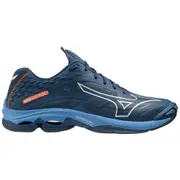 Mizuno Mens Wave Lightning Z7 Volleyball Indoor Sports Shoes (Navy Blue/White)