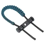 15.75 Inch Bow Wrist Sling 550 Paracord Strap Compound Blue Leopard Print