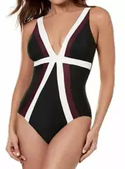 Miraclesuit MULTI Spectra Trilogy One-Piece Swimsuit, US 16