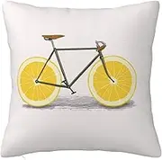 ALLiYa Orange Bicycle Double Sided Plush Pillowcase (Multiple Sizes) Pillow Sofa Bed Pillow Interior Decoration Pillow