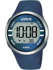 Lorus Chronograph R2339NX9 Grey Dial Blue Silicone Womens Watch